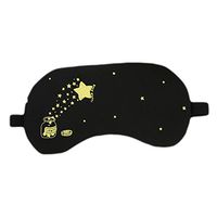 ACTLATI Cute Black Sleeping Eye Mask Elastic Sleep Aid Cover Sky Breathable Blindfold Star
