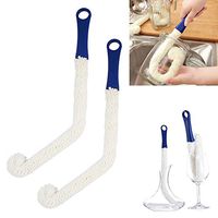 2 Flexible Bottle Scourer Brush Kitchen Sponge Clean Cup Glass Washing Cleaning