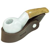 Hide & Drink, Thick Leather Tobacco Pipe Holder, Foldable Adjustable Stand, Smoking Accessories, Handmade Includes 101 Year Warranty :: Bourbon Brown