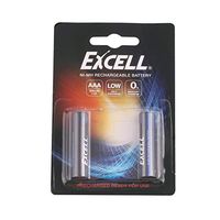 Detectorcatty 2PCS EXCELL AAA Battery Rechargeable Batteries 1.2V AAA Ni-MH Durable Low Self Discharge Precharged Rechargeable Bat