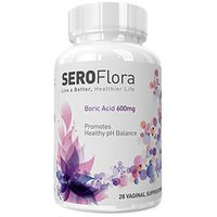 Seroflora Boric Acid Vaginal Suppositories 600mg - Bottle of 28 - pH Balance for Women - Feminine Care - Made in USA