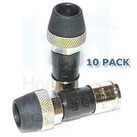 BELDON/PPC, RG-6 Aqua Tight Compression F Connector w/Weather Seal O Ring & Boot - 10 Pack