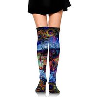 PengMin Psychedelic Skeleton Art Cotton Compression Socks for Women. Graduated Stockings for Nurses, Maternity, Travel, Flight,Varicose Veins,Running & Fitness, Calf Support.