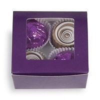 Purple 4 pc. Ballotin with Window Boxes - 2-5/8 x 2-1/2 x 1-1/4in. (25)