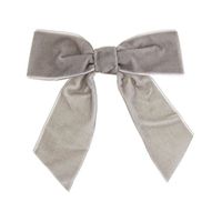 Pre-Tied Velvet Bows, 4-1/2-Inch, 12-Pack (Silver)