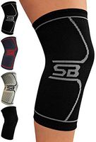 SB SOX Compression Knee Brace - Great Support That Stays in Place - Perfect for Recovery, Crossfit, Everyday Use - Best Treatment for Pain Relief, Meniscus Tear, Arthritis (Black/Gray, X-Large)