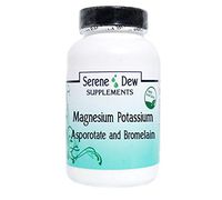 Magnesium Potassium Asporotate and Bromelain 200 Capsules Gluten Free 100% Natural. Serene Dew Supplements