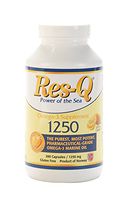 Res-Q 1250 Omega-3 Lemon Coated Fish Oil 200 Capsules