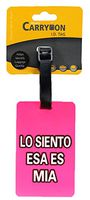 TLPVC011 Miami Carry-on Pink Luggage ID Tag Funny Saying (Spanish) - Lo siento - Lo Siento