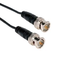 Amphenol AV-THLIN2BNCM-015 Thin-line BNC Coaxial Cable, BNC Male to BNC Male, 15', Black