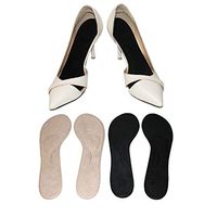 Silicone High Heel Inserts for Women Wear Boots Pumps Flats,Fannel Shoe Insoles,No Slip,Self Adhesive,Relief Pain Blister Callus Corns (2 Pairs)