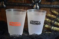 12oz Plastic Frost Flex Cups with Happy Halloween Print (Pack of 12ct)