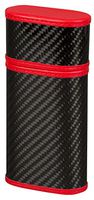 Tonino Lamborghini Tonino Carbon Fiber and Red 3 Finger Cigar Case