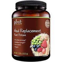 plnt Chocolate Meal Replacement Powder Vegan NonGMO Plant Protein That Provides Energy Satisfies Hunger, 17g of Protein Per Serving (1.2 Pound Powder)