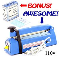 Desk Type Impulse Heat Sealer - Free 400 Sterilization Pouches - 110v