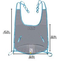 HNYG Medical Transfer Belt with Four Point Support Full Body Sling,Medical Lift Equipment for disabled,U-shaped Lift Sling with Mesh,Easy to dry, Breathable and Durable.