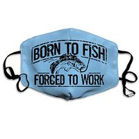 Hongclever Mouth Masks Born to Fish Reusable Washable Earloop Mask,Face Cover for Outdoor Sun Anti Dust Allergy