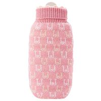 YUN Cute Honey Pot Water Injection Hot Water Bag Winter Send Knit Jacket Anti-hot Hand (Color : Pink)