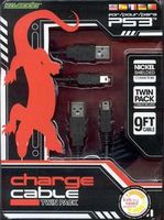 KMD PS3 Charge Cable Twin Pack Komodo