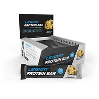 Legion Protein Bar Chocolate Chip Cookie Dough -100% Whey and Pea Protein, Baked Bars with Prebiotic Fiber - High Protein (20g) Low Fat (6g) Low Sugar (4g), No Soy, Gluten - Natural Flavors (12 Count)