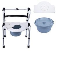 Bedside Commode Chair, Heavy Duty Drop Arm Elderly Potty Toilet Seat, Height Adjustable, No Tool Installation