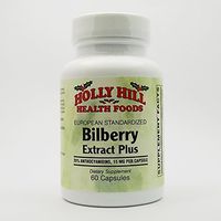 Holly Hill Health Foods, European Standardized Bilberry Extract Plus 15 MG, 60 Capsules