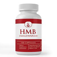 HMB Powder, 100 Capsules, 945 mg Serving, 100% Pure, No Stearate or Rice Filler, Non-GMO, Gluten-Free, Lab Tested, Made in The USA, Potent & Powerful, Satisfaction Guaranteed