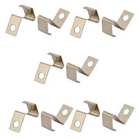 uxcell 10Pcs Silver Tone Metal SMT Mounted AAA Battery Positive Negative Contact Plate