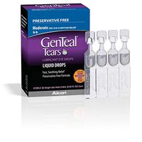 GenTeal Tears Lubricant Eye Drops, Moderate Liquid Drops, 36 Sterile, Single-Use Vials, (4 Count of 0.03 Fl Oz) 0.12 Fl Oz