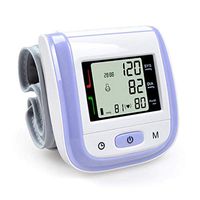 Grewtech Wrist Blood Pressure Monitor Automatic Heart Rate BP Monitor w/Large LCD Display, FDA Approved for Home Use (Purple)
