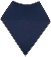 Sammons Preston Bandanna Clothing Protector, Bandanna Bib, 10" Mid-neck to Tip & 14-1/2" Wide, Navy, Made Breathable 100% Cotton, Spill-proof Backing For Accident Safety, Adult Size, Combats Drooling