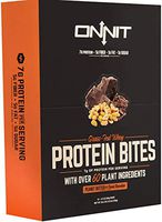 New! Onnit Protein Bites (Chocolate Peanut Butter - Box of 24) | Made with Grass Fed Whey & over 60 Plant Ingredients | 7g Protein Per Bar