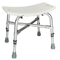 CST-3021 Heavy Duty Bath Chair, 6 Adjustable Height Bath and Shower Chair Top Rated Shower Bench Without Back