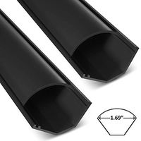 Electriduct Small Corner Duct Cable Raceway (1075 Series) - 5 Feet - Black - 2 Sticks