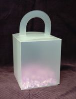 24 Gift Boxes with Handle Frosty PP-Plastic Present Box by PP Frosty Box with Handle