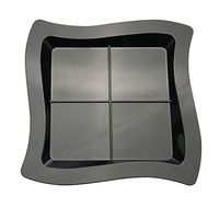 WavetrendsBlack Plastic Plate - 8"Sq x 1/2"H