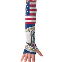 QG ZZX USA Virginia Flag Unisex Compression Arm Sleeves UV Protection Performance Arm Sleeve - for Outdoor Sports Baseball,Basketball,Football (1 Pair)