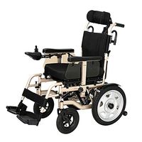 Electric Wheelchair, Double Motor 360 ° Joystick Lithium Battery Lightweight Folding Transport Wheelchair Chair, Electric Wheelchairs for Adults Elderly, Rollator Walker with Seat