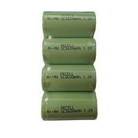 1.2V SC3600mAh NI-MH Rechargeable Battery Flat Top 4pcs PKCELL