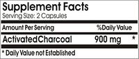 Activated Charcoal 900mg 200 Capsules ~ Renevitol