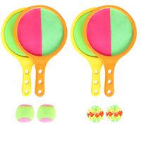 LIOOBO 2 Sets Paddle Toss and Catch Ball Set Disc Paddles and Toss Ball Sports Interactive Game for Adults Kids(Random Color)