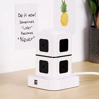 Power Strip with USB Surge Protector 10 Outlet 2 USB Port Charger Charging Tower (8-OUTLET 2-USB)