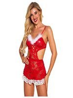 Viviplus Women Hollow Lingerie, Trendy Sexy Christmas Lingerie Bandage Backless Bow Nightdress Pajamas Underwear for Comfty Sleep