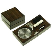 lieomo Cigar Ashtray with Guillotine Cigar Cutter Kit Perfect for Men Gifts