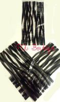 Small Black Zebra Stripes 7x2x3" Cello Cellophane Party Treat Food Snack Bags (75 ct)