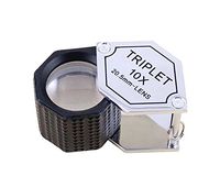 Triplet 10X 20.5mm Magnifier Jewelry Magnifying Glass Loupe TT-7830