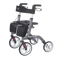 Lifestyle Mobility Aids DLX Venture Euro Style Rollators - Only 15 lbs (Graphite Gray)