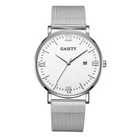 LUCAMORE Mens Analog Quartz Watches Minimalist Ultra Thin Watches for Men with Date Dispaly Mesh Stainless Steel Strap