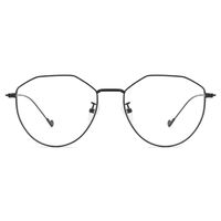 Cyxus Vintage Retro Blue Light Filter Glasses Round Anti Eyestrain Redness Metal Frame (8009T02,Matte Black)