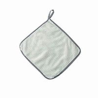 Light Green(6 Pcs) Hangable Small Fresh Coral Towel Kitchen Rag Towel Lint Absorbent Cleaning Cloth